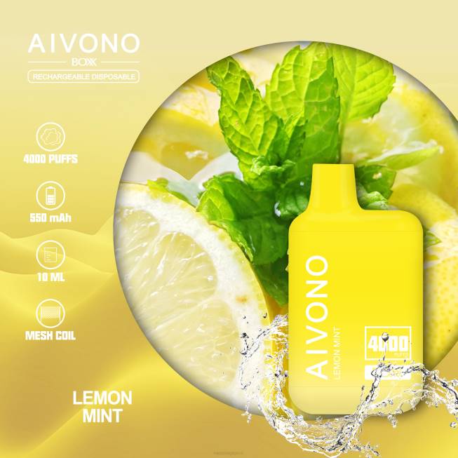 Aivono AIM BOXX 4000 Lemon Mint - 82P6230 Disposable Vape SG