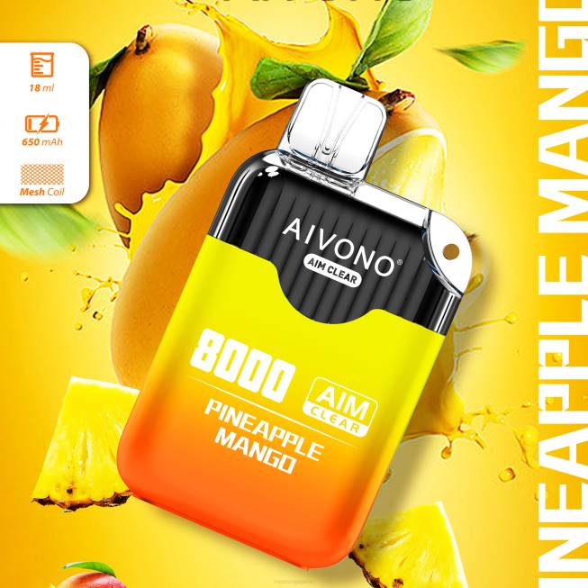 Aivono AIM CLEAR 8000 Pineapple Mango - 82P6209 Vape Singapore