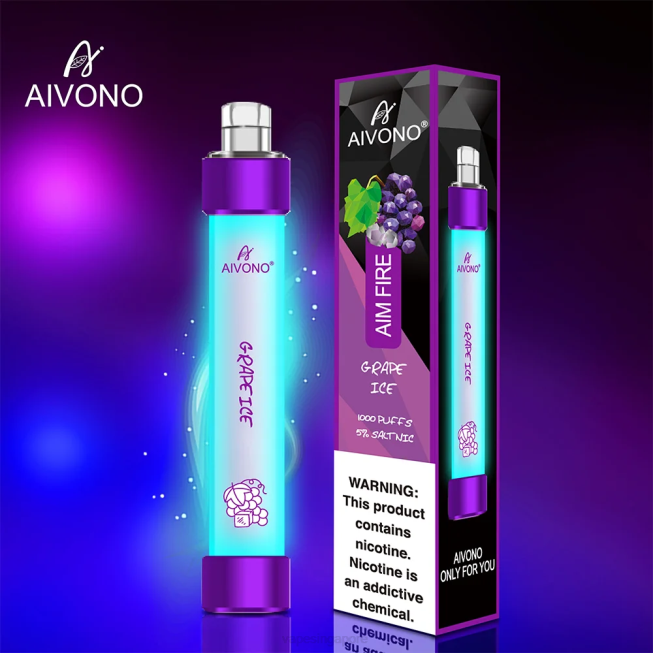 Aivono AIM FIRE 1000 Grape Ice - 82P6329 Disposable Vape SG