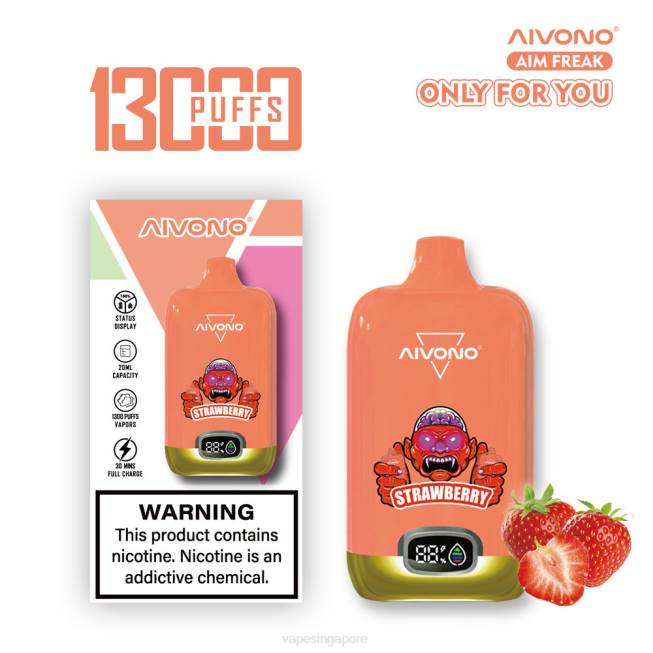 Aivono AIM FREAK 13000 Strawberry - 82P6243 Vape Wholesale Supplier