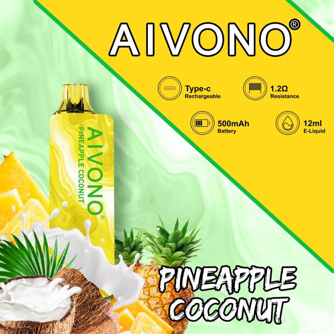 Aivono AIM GUN 7000 Pineapple Coconut - 82P6106 Vape Wholesale Prices