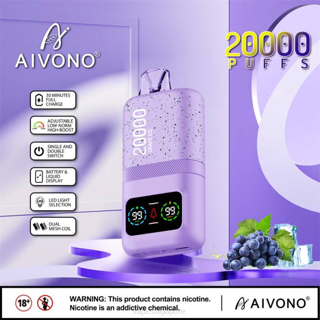 Aivono AIM magic 20000 Grape Ice - 82P686 Disposable Vape SG