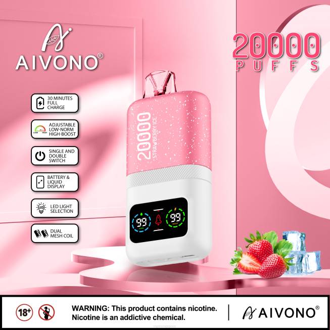 Aivono AIM magic 20000 Strawberry Ice - 82P674 Vape Singapore