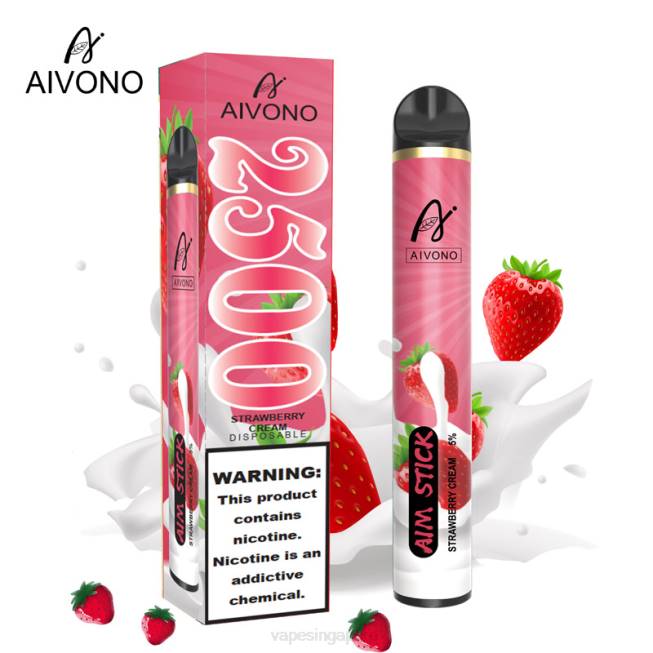 Aivono AIM STICK 2500 Strawberry Cream - 82P6155 Vape Singapore