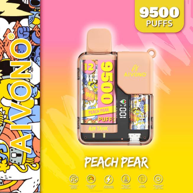 Aivono AIM TANK 9500 Peach Pear - 82P641 Disposable Vape SG