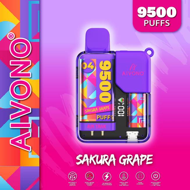 Aivono AIM TANK 9500 Sakura Grape - 82P636 Vape Wholesale Supplier