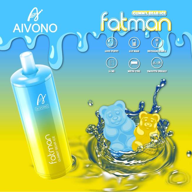 Aivono FATMAN 6800 Gummy Bear Ice - 82P632 Disposable Vape SG