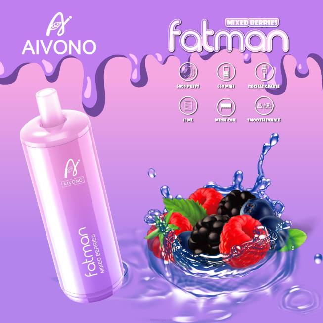 Aivono FATMAN 6800 Mixed Berries - 82P627 Vape Wholesale Supplier