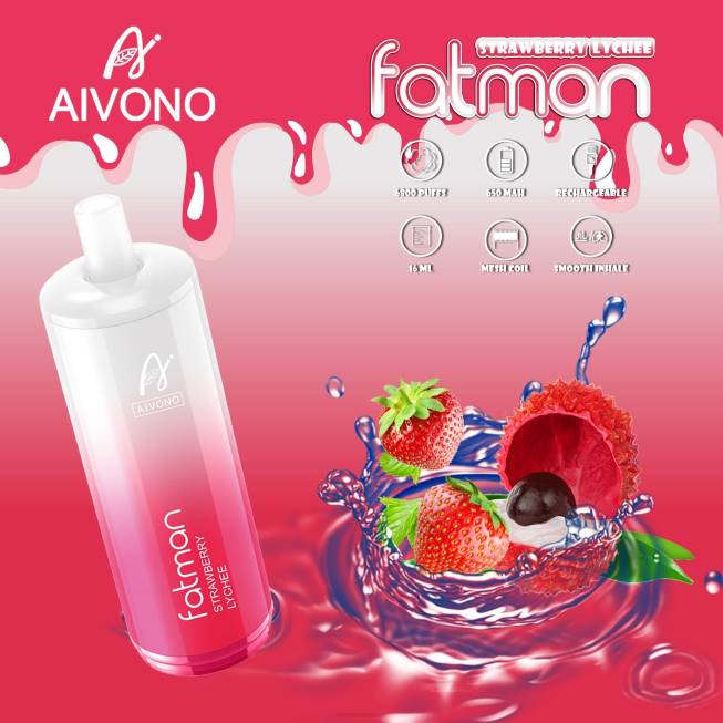 Aivono FATMAN 6800 Strawberry Lychee - 82P623 Disposable Vape SG