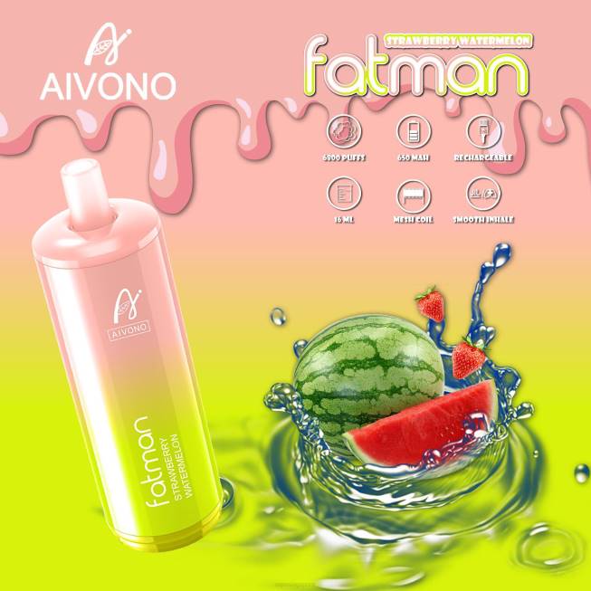 Aivono FATMAN 6800 Strawberry Watermelon - 82P630 Disposable Vape Singapore