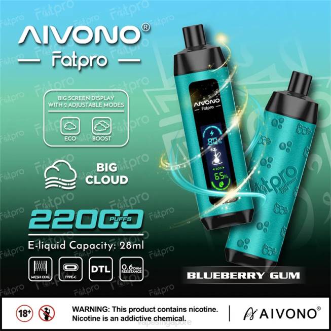 Aivono Fatpro 22000 Blueberry Gum - 82P69 Vape Wholesale Supplier