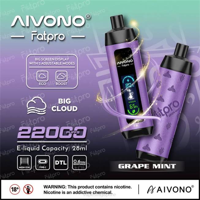 Aivono Fatpro 22000 Grape Mint - 82P62 Vape Singapore