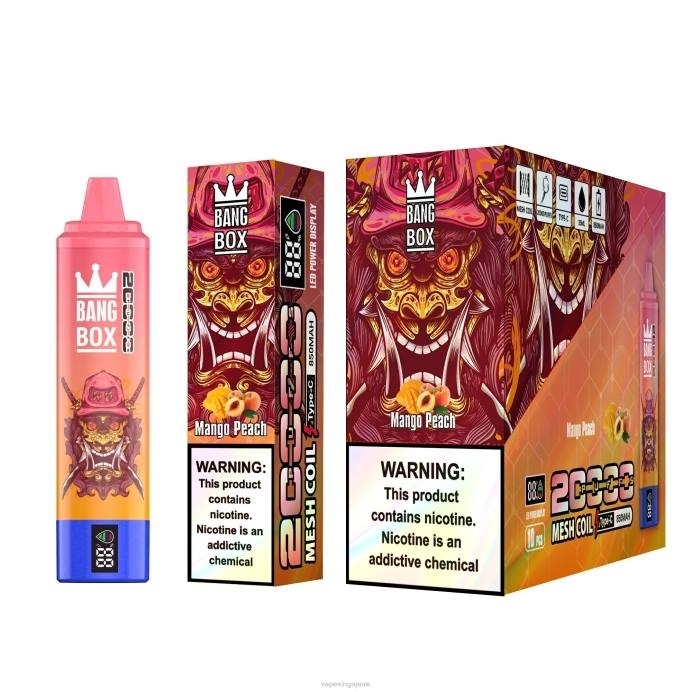 Mango Peach - disposable Vape Singapore 2PLF128 Bang Box 20000