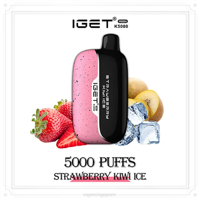 Vape Singapore VL6018 Strawberry Kiwi Ice IGET Moon K5000