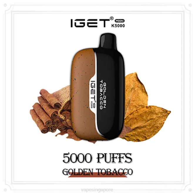 Vape Supplier Singapore VL601 Golden Tobacco IGET Moon K5000