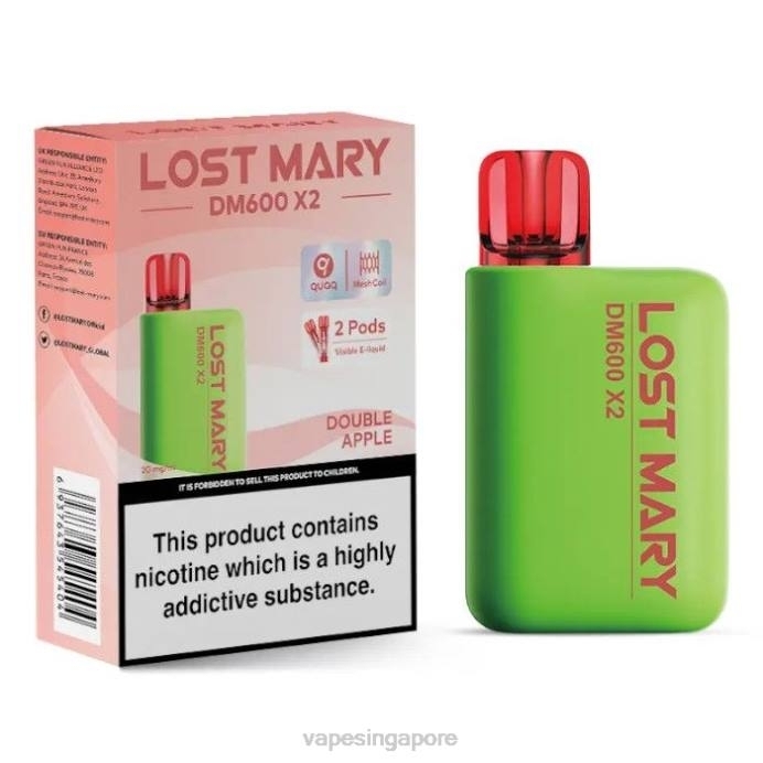 Double Apple - Vape Wholesale supplier 2PLF471 LOST MARY DM600 X2