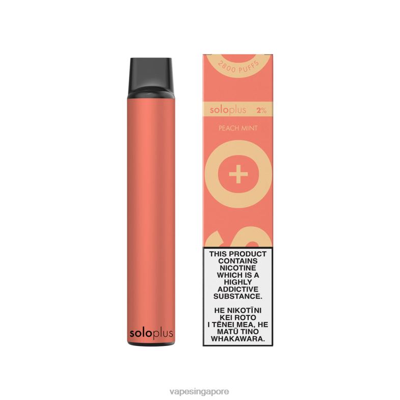 Disposable Vape SG BDFBR23 - Solo Plus Disposable Vape Peach Mint