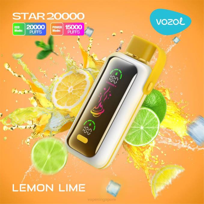 Disposable Vape Singapore LEMON LIME 2TFN11 VOZOL STAR 20000