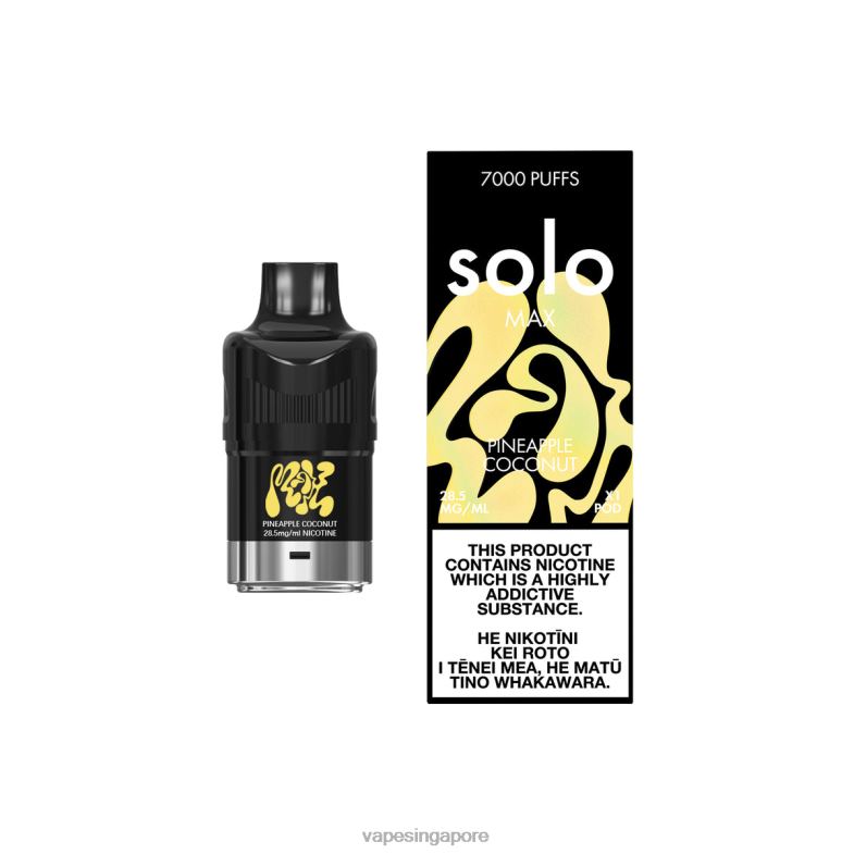 Disposable Vape Singapore BDFBR75 - Solo MAX Pod Pineapple Coconut