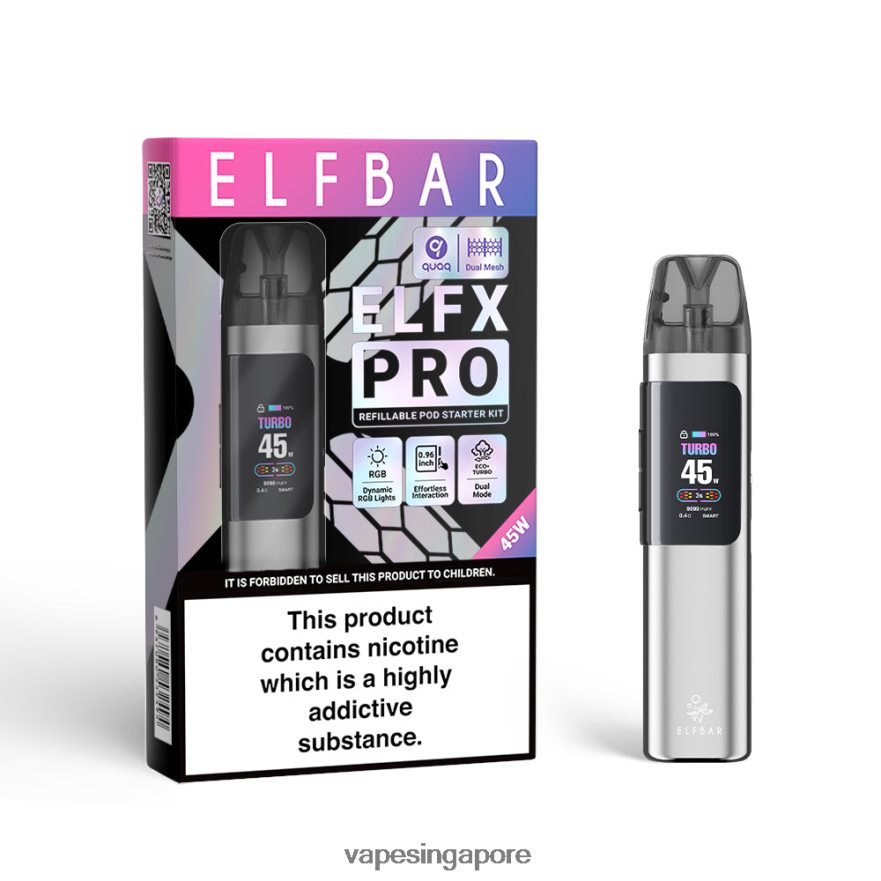 2ZH8P81 Sliver ELFBAR ELFX Pro Open Pod Device