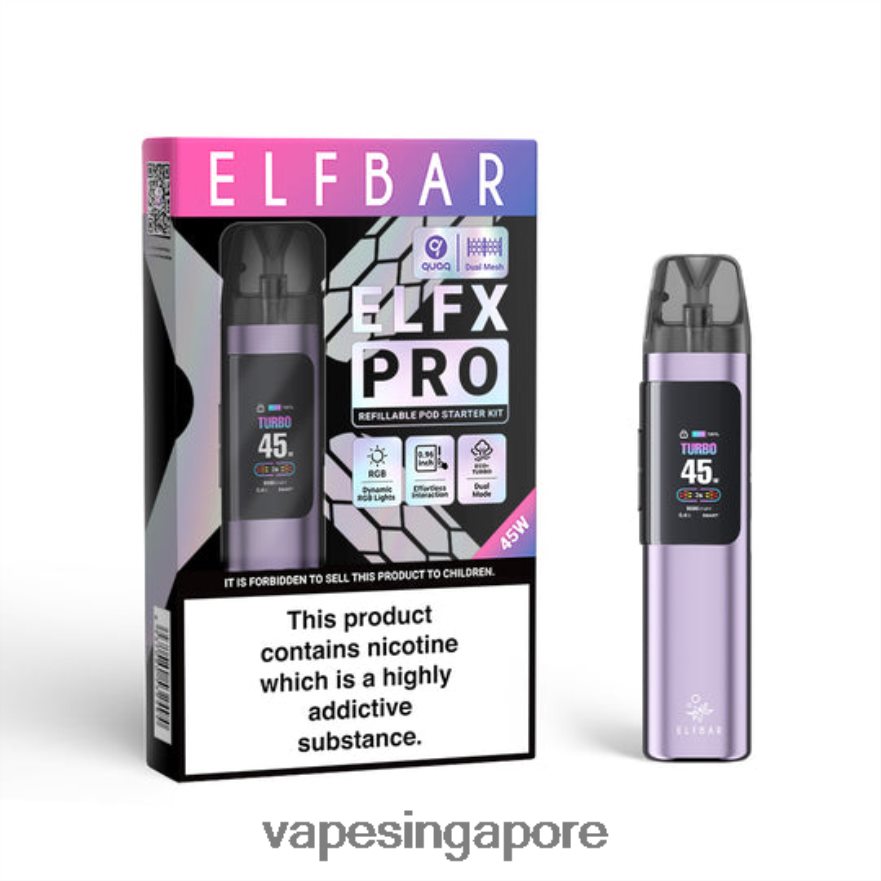 2ZH8P82 Purple ELFBAR ELFX Pro Open Pod Device